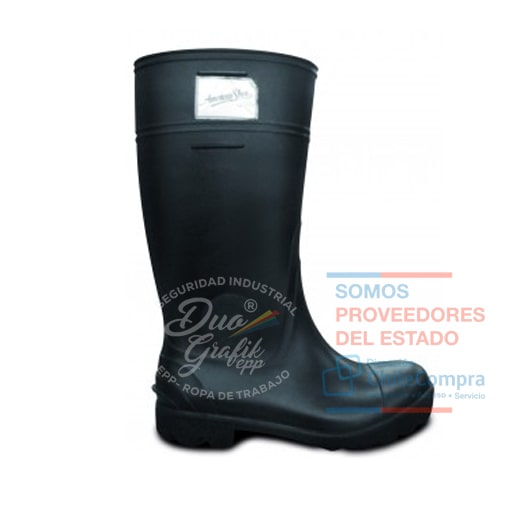 Bota PVC IND.A.Shoe Negra Punta Acero